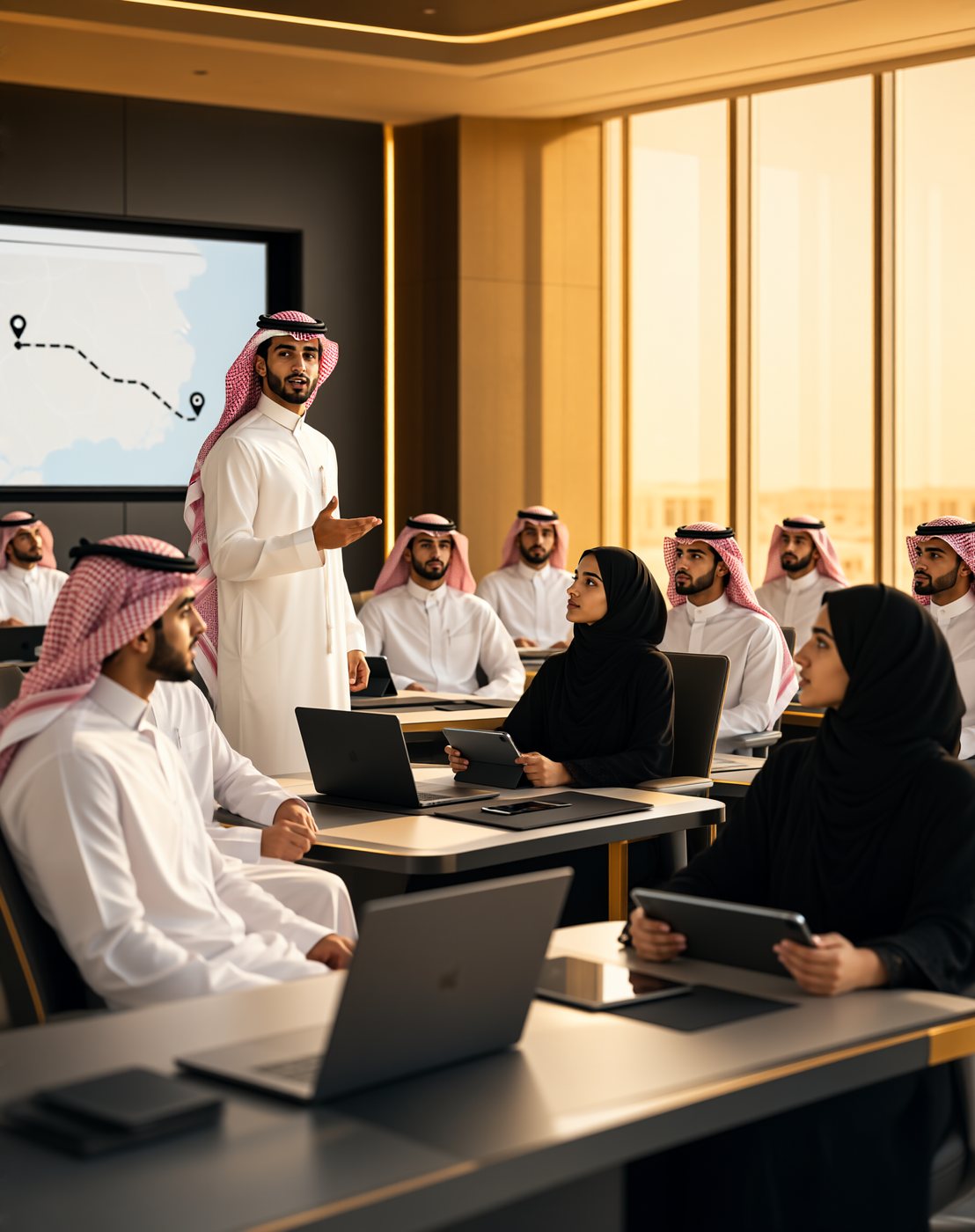 طلاب سعوديون في برنامج تدريبي